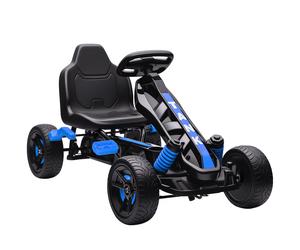 Pedal Go Kart Blue 100x59x60.5cm Plastic & Metal Kids 3-6yrs 50kg EVA Wheels ABS