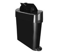Pedal Operated Black Sanitary Bin 22L - Slimline Design for Narrow Cubicles - Side Opening for Easy Disposal of Waste and Servicing - Feminine Hygiene Waste Disposal - Easy to Clean - Robust Design