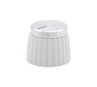 Pedal Protection Caps,19.5x15.5mm Aluminum Plastic Set Pointer Knob Cap For Guitar AMP Effect Pedal Overdrive 1/4" Brass Insert Gold (Color : Gold-Black-2PCS, Size : 1) (Color : Silver white 50pcs,