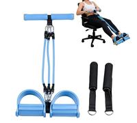 Pedal Puller Resistance Band - 3 Tube Elastic Yoga Strap | Handle Stretching Fitness Tool, Full Body Workout Trainer For Gym Pilates Sit-Ups Home Exercise Physical Training Use Daily