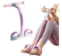 Pedal Puller Resistance Rope, 6 Tube Elastic Pedal Resistance Band, Multifunction Tension Rope Fitness, Counting Pedals Tensioner, Tension Rope Fitness Equipment for Waist, Leg Stretching (Pink)