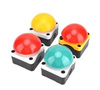 Pedal Push Button Momentary Latching Waterproof IP65 Self Reset Momentary E-stop Foot Switch Big Mushroom Emergency Stop Switch(Green Self-reset,2NC)