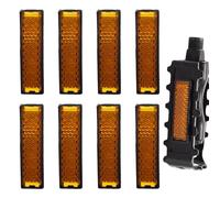 Pedal Reflective Sheets for Bicycle - 8pcs Cycling Pedals Reflectors, Wheel Spoke Reflectores, Safety Visibility Bike Accessories | Easy Installation Durablies Foot Pedals Reflectors for Commuters