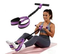Pedal Resistance Band for Fat Burning & Toning, Adjustable Full-Body Workout Tension Rope, Portable Home Gym Equipment for Abs, Legs & Arms, Purple