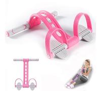 Pedal Resistance Band, Multifunction Yoga Workout Equipment, Sit-up Exercise at Home Gym Natural Latex Tension Rope Fitness Equipment, for Abdomen/Waist/Arm/Leg Stretching Slimming Training (Pink)
