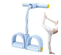 Pedal Resistance Band with Handle - 4-Tube Elastic Exercise Band | Pedal Ankle Puller Elastic Tension Rope | Full-Body Fitness Equipment for Sit-Ups, Arms, Legs, Abdominal & Back Workout | Yoga, Home