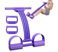 Pedal Resistance Band with Handle, 8 Tube Adjustable Fitness Band