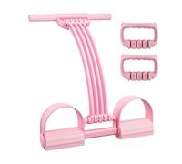 Pedal Resistance Band with Handle, 8 Tube Adjustable Fitness Band