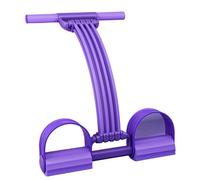 Pedal Resistance Band with Handle - 8-Tube Adjustable Pull Trainer for Full Body Workout, Fitness Bands for Home Gym, Legs, Arms, Core Training, Purple Pedal Resistance Band with Handle, Res