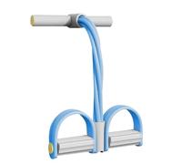 Pedal Resistance Bands 6-Tube Yoga Pedal Puller Portable Ankle Resistance Band Abdominal Exerciser Elastic Booster For sports(Blue)