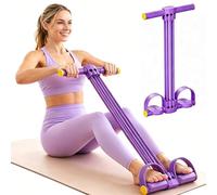 Pedal Resistance Bands with Handle, 6 Tube Sit Up Pull Rope