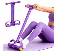 Pedal Resistance Bands with Handle, 6 Tube Sit Up Pull Rope, Fitness Band with Foot Pedal Exercise Bands for Abs, Legs, Core, Pilates & Full Body Training, Exercise Equipment for Home Use