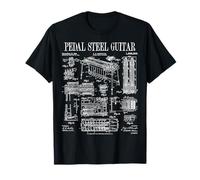 Pedal Steel Guitar Player Guitarist Funny Vintage Patent T-Shirt