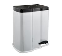 Pedal step trash bin plastic waste can with pedal 7 L 15 L light silver