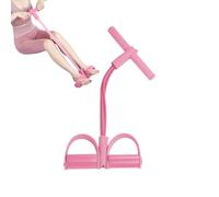 Pedal Stretching Puller - Multifunction Tension Rope | 4-Tube Pedal Ankle Stretching Puller Sit Up Exercise Equipment | Fitness Resistance Bands for Women, Fitness, Yoga (Pink)