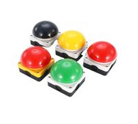 Pedal Switch IP67 Watproof Responder Switch AC/DC Emergency Stop Button Handle Foot Push Self Reset Locked NO/NC Start Contactor(Green Self-reset,1NC)