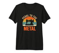 Pedal to the Metal Sewing Machine Vintage Sunset Premium T-Shirt