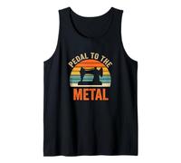 Pedal to the Metal Sewing Machine Vintage Sunset Tank Top