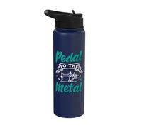 Pedal to The Metal Tailor Sewing Machine Seamstress Stainless Steel Insulated Water Bottle