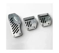 Pedal Transmission New 2/3pcs Universal Non-Slip Aluminum Manual Transmission Car Pedal Cover Set Kit Pedali Red/Blue/Silver Car Accessories(Manual Black)