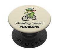 Pedaling Toward Problems Frog Cyclist Self Sabotage Meme PopSockets Adhesive PopGrip