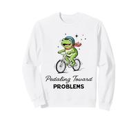 Pedaling Toward Problems Frog Cyclist Self Sabotage Meme Sweatshirt