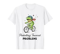 Pedaling Toward Problems Frog Cyclist Self Sabotage Meme T-Shirt