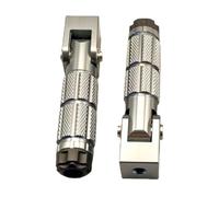 Pedals Footpegs Motorcycle Vehicle Universal Folding Pedal With Clip Bicycle(Pedal Grey)