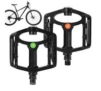 Pedals for Road Bicycle, Non-Slip Aluminium Component, Bicycle Pedals with LED Lighting - for Cyclists and Cycling on Road, Off-Road and Outdoor