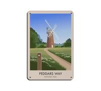 Peddars Way Poster, National Trail Retro Poster Metal Tin Sign Chic Art Retro Iron Painting Bar People Cave Cafe Family Garage Poster Wall Decoration 8x12inch(20x30cm)