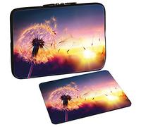 PEDEA Dandelion Design Protective Case for Notebook up to 17.3 Inches with Design Mouse Mat