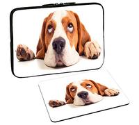 PEDEA Design Laptop Case Sleeve for up to 17.3 inch with mouse pad, Beagle