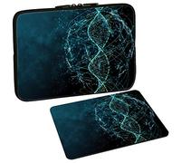 PEDEA Design Protective Case for Laptops up to 17.3 Inches (43.9 cm) with Design Mouse Mat DNA Strings