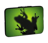 PEDEA Laptop Bag Case Design Sleeve for 17.3 inch, Green Frog