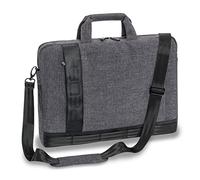 PEDEA laptop bag "Fancy" bag for notebooks with screens up to 17.3 inches (43.9 cm); shoulder bag with shoulder strap, grey