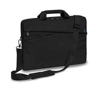 Pedea - Laptop Bag *Fashion* Notebook Bag up to 15.6 Inches - Laptop Shoulder Bag with Shoulder Strap - Laptop Sleeve Black/Blue - Notebook Bag for Men and Women