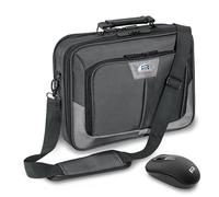 PEDEA laptop bag "Premium" bag for notebooks with screens up to 15.6 inches (39.6 cm); shoulder bag with shoulder strap; incl. wireless mouse, grey