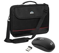 PEDEA laptop bag "Trendline" bag for notebooks with screens up to 17.3 inches (43.9 cm); shoulder bag with shoulder strap incl. wireless mouse, black