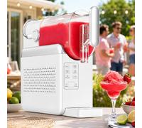 pedenencelia Slushie Machine for Home, No Ice Needed Professional Chilled Drink Maker & Soft-Serve Ice Cream Machine- 1.8 L Capacity Slushy Machine for Juices, Cocktails, Frappes & More White