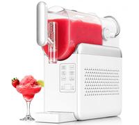 pedenencelia Slushie Machine for Home, No Ice Needed Slushy Machine, 1.8L Chilled Drink Maker with 6 Preset Modes, 200W Compressor, Self-Cleaning, for Chilled Margaritas, ice Cream and More White