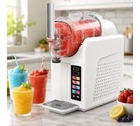 pedenencelia Slushie Machine with Color Touch Screen, No Ice Needed 7-in-1 Soft Serve Ice Cream & Cold Drink Maker, 68oz Self-Cleaning, 7 Preset Programs + Custom Mode - for Home, Parties white