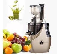 pedenencelia Vertical Slow Masticating Pure Juicer, Cold Press Juicer Machine With Reverse Function-86mm Large Caliber Dregs Juice Separation,2 Modes,High Juice Yield-Easy To Clean,Gold