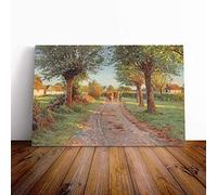 Peder Mork Monstead Farmers Cows Canvas Print | Gallery Wrapped 30mm Frame Wall Art | 20x14 inches | Ready to Hang | Modern Animal Picture | Living Room Bedroom Lounge Office