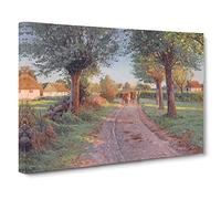 Peder Mork Monstead Farmers Cows Canvas Print | Gallery Wrapped 30mm Frame Wall Art | 20x14 inches | Ready to Hang | Modern Animal Picture | Living Room Bedroom Lounge Office