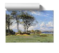 Peder Mork Monsted Sunlit Landscape | Unframed Wall Art Print | Ready to Frame Poster | Modern Home Decor Picture | Artwork for Living Room, Bedroom, Kitchen or Office | A1 (59.4x84.1 cm)