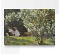 Peder Severin Krøyer Roses | Skagen Garden Landscape Painting, Woman Reading Print, Fine Wall Art Poster, Victorian Danish Artwork, Pictures