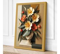 Pedestal Arrangement Canvas Wall Art Print 24x16 Inch (61 x 41 cm)