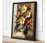 Pedestal Arrangement Canvas Wall Art Print 24x16 Inch (61 x 41 cm)