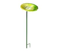 Pedestal Bird Baths,Metal Garden Decor with Stake | Bird Bath,for Yard Balcony Railing Ground Pool Window Deck Patio Backyard