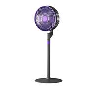 Pedestal Circulator Fan - 20dB Ultra Quiet Standing Fan, 9 Speeds DC Motor, 9H Timer, Adjustable Height & 135°+100° Oscillation for Bedroom/Living Room, Black